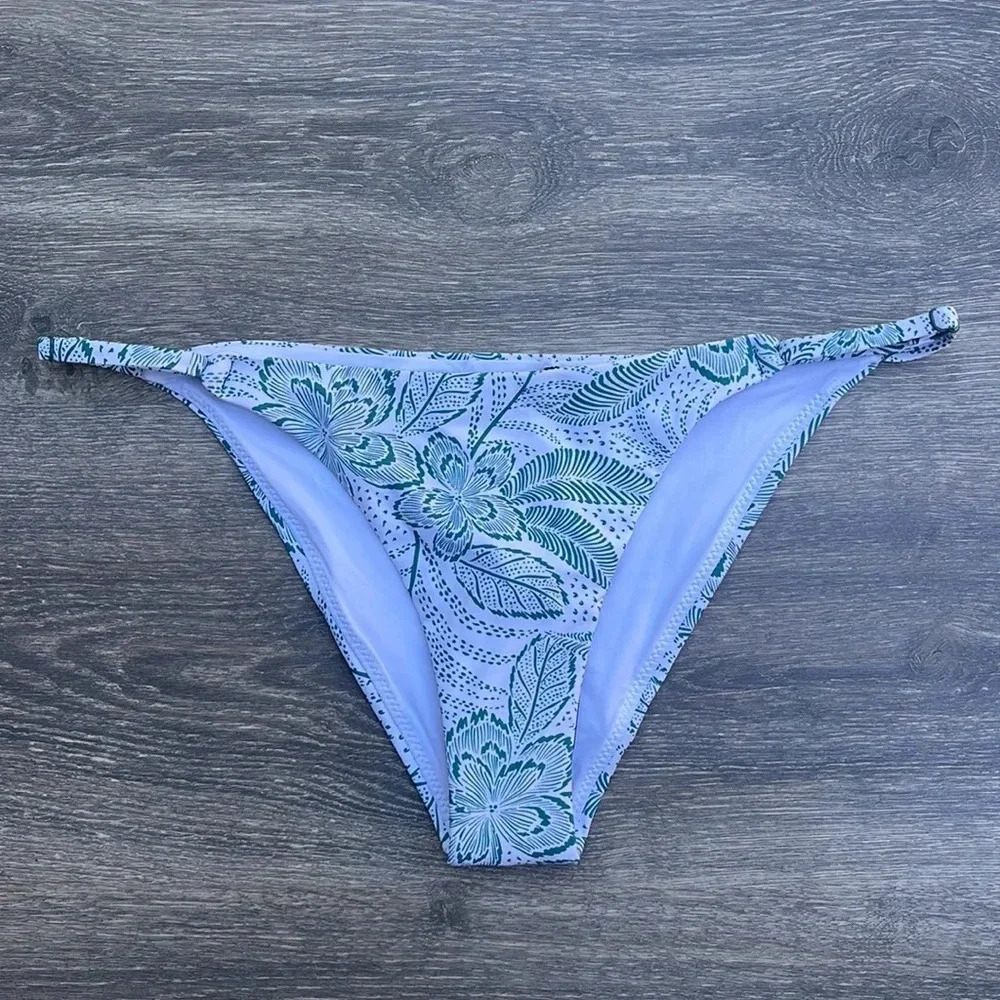 Rip Curl Rio Floral One Shoulder Crop & Cheeky Coverage Bottoms, teal - Picture 8 of 16
